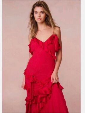 chinese dress ladies Rialto Silk-Blend Maxi Dress